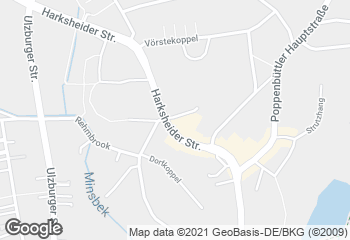 Karte mit Standort von Bäckerei & Konditorei L. Daube KG  Filiale Harksheider Straße