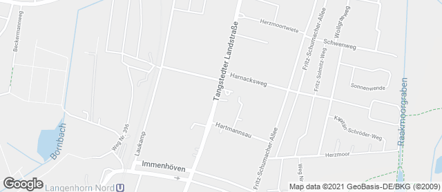 Karte mit Standort von Dat Backhus Tangstedter Landstraße