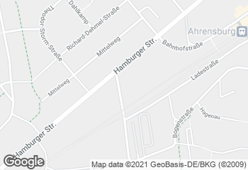 Karte mit Standort von Dat Backhus Ahrensburg Brückenstraße