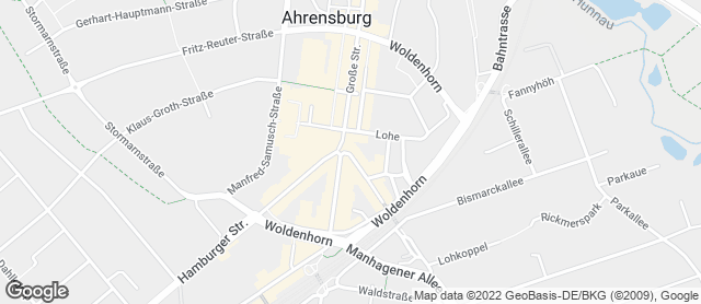 Karte mit Standort von Junge Die Bäckerei. - Ahrensburg Am Rondeel