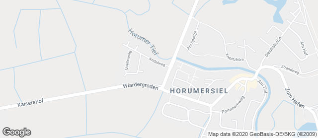 Karte mit Standort von Bäckerei&Konditorei Ulfers Eden - Edeka Scheidemann Horumersiel