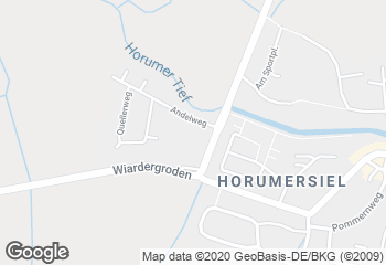 Karte mit Standort von Bäckerei&Konditorei Ulfers Eden - Edeka Scheidemann Horumersiel