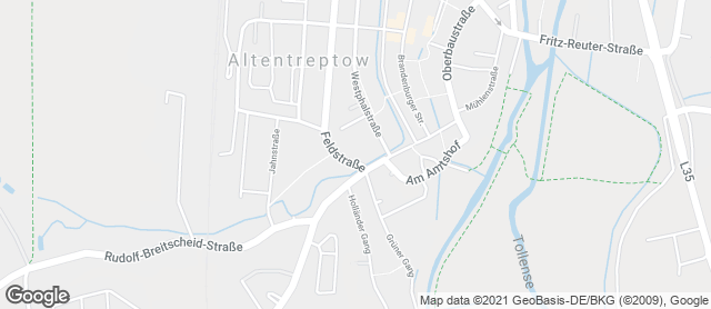 Karte mit Standort von Bäckerei-Konditorei Lange