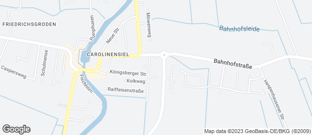 Karte mit Standort von Bäckerei&Konditorei Ulfers Eden - Edeka Scheidemann Carolinensiel