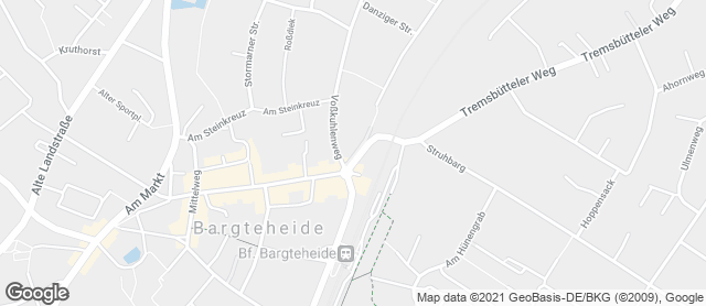 Karte mit Standort von Dat Backhus Bargteheide