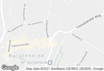 Karte mit Standort von Dat Backhus Bargteheide
