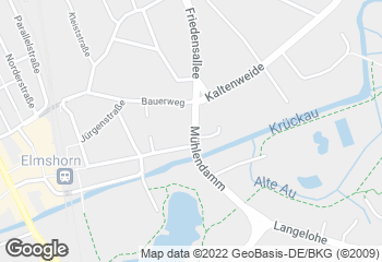 Karte mit Standort von Bäckerei/Konditorei Rohwer