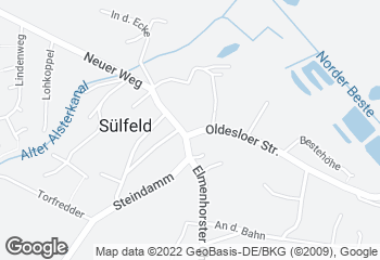 Karte mit Standort von Landbäckerei Matthiessen Sülfeld