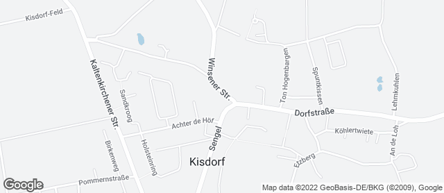 Karte mit Standort von Landbäckerei Matthiessen Kisdorf