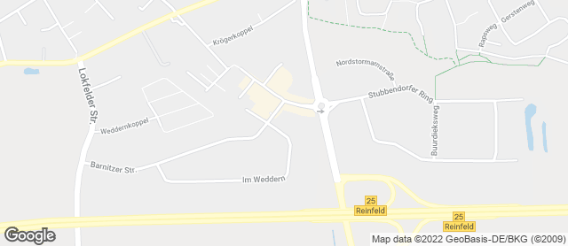 Karte mit Standort von Junge Die Bäckerei. - Reinfeld Drive In