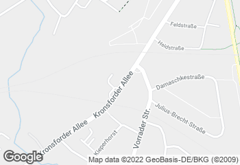 Karte mit Standort von Junge Die Bäckerei. - Kronsforder Allee