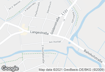 Karte mit Standort von Bäckerei-Konditorei Techel
