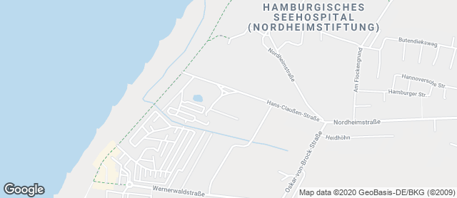 Karte mit Standort von Bäckerei Itjen im Haus Nordseebrandung