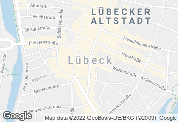 Karte mit Standort von Bäckerei/Konditorei H. von Allwörden GmbH