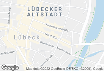 Karte mit Standort von Junge Die Bäckerei. - Hüxstraße