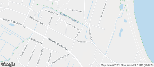Karte mit Standort von Bäckerei & Konditorei Itjen in Döse