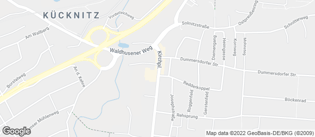 Karte mit Standort von Junge Die Bäckerei.-  Am Kirchenplatz