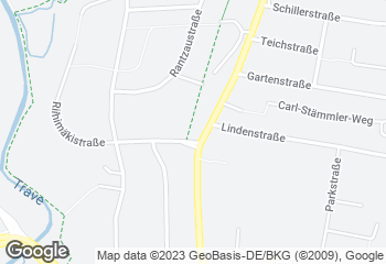 Karte mit Standort von Landbäckerei Matthiessen Bad Segeberg