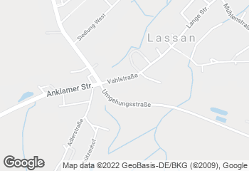 Karte mit Standort von Bäckerei & Konditorei Lassan