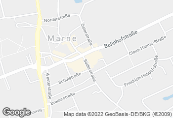 Karte mit Standort von Kalle-Bäcker Marne Café Süderstrasse