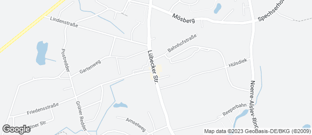 Karte mit Standort von Bäckerei Seßelberg Ahrensbök