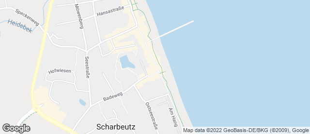 Karte mit Standort von Junge Die Bäckerei. - Dünenmeile