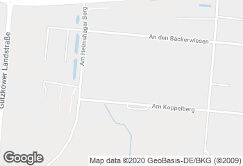 Karte mit Standort von Junge Die Bäckerei. - Betriebsladen am Koppelberg