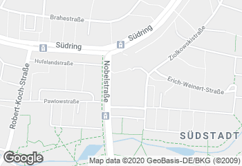 Karte mit Standort von Junge Die Bäckerei. - Rewe Südstadt-Center