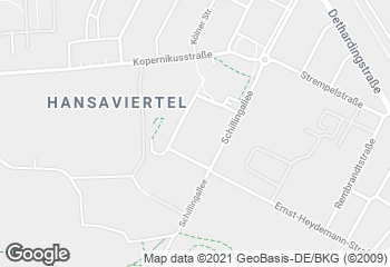 Karte mit Standort von Junge Die Bäckerei. - Schillingallee
