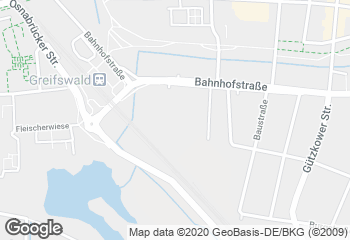 Karte mit Standort von Junge Die Bäckerei. - Edeka Greifswald