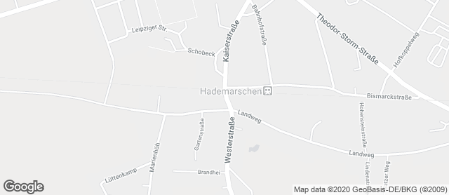 Karte mit Standort von Bäckerei/Konditorei Thiessen