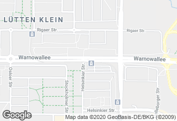 Karte mit Standort von Junge Die Bäckerei. - Warnowallee