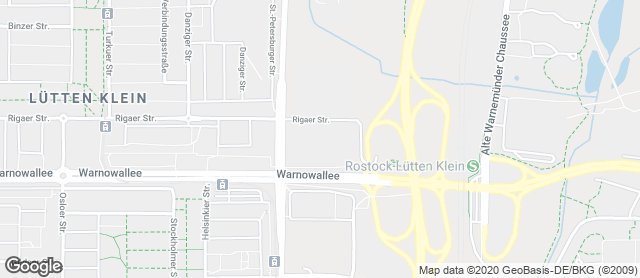 Karte mit Standort von Junge Die Bäckerei. - Warnow Park/Marktkauf
