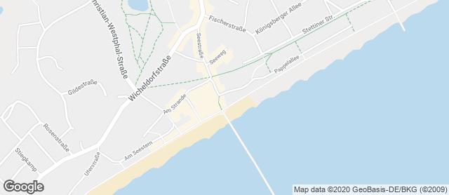 Karte mit Standort von Bäckerei Seßelberg Grömitz Strand-Promenade