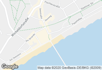 Karte mit Standort von Bäckerei Seßelberg Grömitz Strand-Promenade