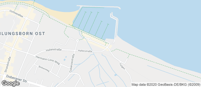 Karte mit Standort von Junge Die Bäckerei. - An der Marina