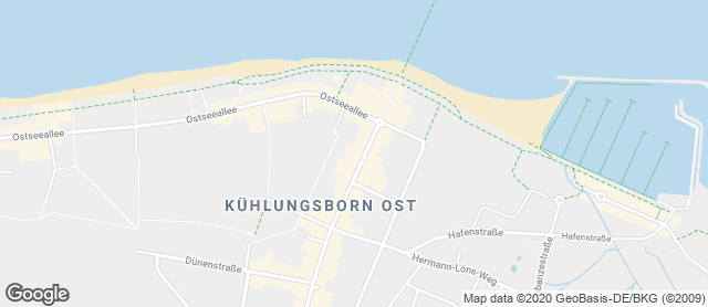 Karte mit Standort von Junge Die Bäckerei. - Strandstraße