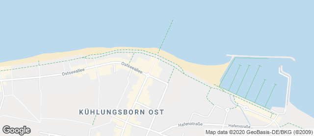 Karte mit Standort von Junge Die Bäckerei. - An der Seebrücke