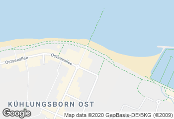 Karte mit Standort von Junge Die Bäckerei. - An der Seebrücke