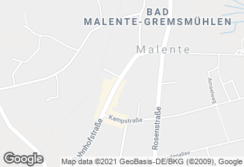 Karte mit Standort von Bäcker Steiskal - Verkaufsstelle Markant Malente