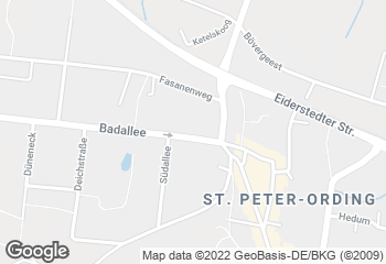 Karte mit Standort von Kalle-Bäcker St.Peter-Ording / Badallee