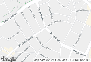 Karte mit Standort von Bäcker Steiskal - Verkaufsstelle Kirchhofallee / Ecke Ringstraße