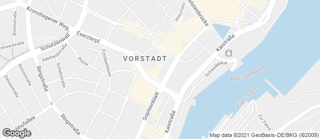 Karte mit Standort von Andresen in der Holstenstraße Kiel