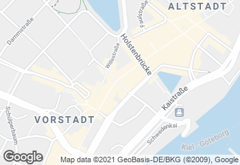 Karte mit Standort von Bäcker Steiskal - Verkaufsstelle Holstenstraße