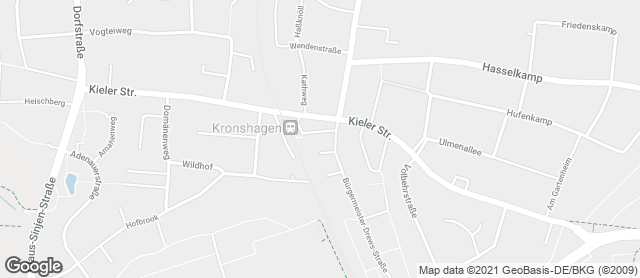 Karte mit Standort von Bäcker Steiskal - Verkaufsstelle Kronshagen