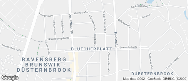 Karte mit Standort von Bäcker Steiskal - Verkaufsstelle Blücherplatz