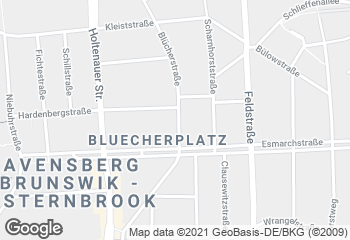 Karte mit Standort von Bäcker Steiskal - Verkaufsstelle Blücherplatz