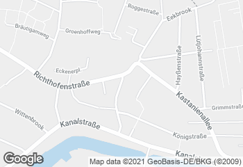 Karte mit Standort von Backparadies Leefen KG