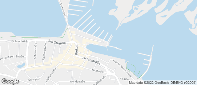 Karte mit Standort von Junge Die Bäckerei. - Heiligenhafen Marina