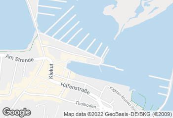 Karte mit Standort von Junge Die Bäckerei. - Heiligenhafen Marina